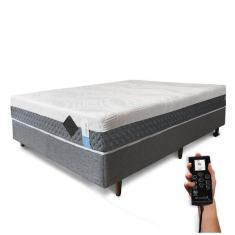 Imagem de Colch o De L tex Articulado Cinza 20cm Casal 138x188cm