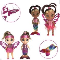 Imagem de Boneca Menina Shiny Angels 3 Em 1 Sereia Fada E Bailarina - Anjo Brinq