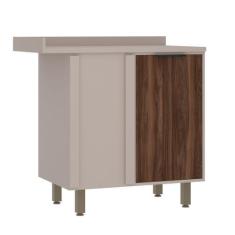 Imagem de Balcão de Cozinha com Tampo Canto Reto 95 cm 1 Porta Aspen Luciane Móv