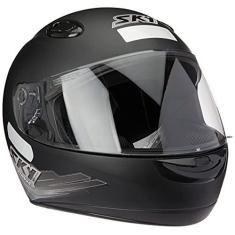 Imagem de Capacete MOTOSKY Sky Nimbus Preto Fosco com Adesivo Cinza 56