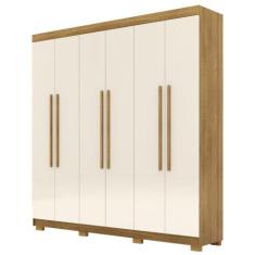 Imagem de Guarda Roupa Casal Elegance 6 Portas Nature Champanhe Vila Rica