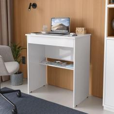 Imagem de Mesa Escrivaninha Branco Com 1 gav Notebook Office Compact Vitória Branca