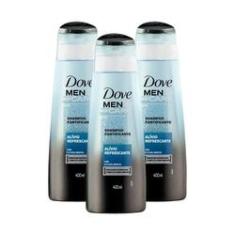 Imagem de kit 3 Shampoos Dove Men+Care Alívio Refrescante 400ml
