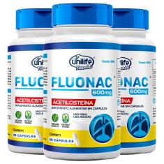 Imagem de KIT 3 FLUONAC ACETILCISTEíNA UNILIFE 30 CáPSULAS 