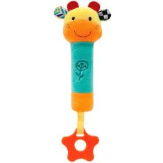 Imagem de Pelúcia com Mordedor - 25 cm - Happy Zoo - Buzininha - Girafinha - Buba