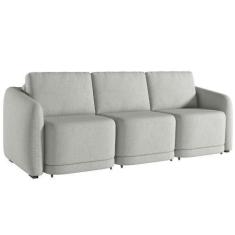 Imagem de Sofá Cama Para Sala De Estar 4 Lugares 336cm Montserrat K01 Linho Cinz