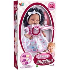 Imagem de Boneca com mecanismo angelina negra 62 frases 48CM milk