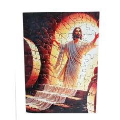 Imagem de Quebra-Cabeça Infantil Jesus Ressuscitado 60 Peças + Terço