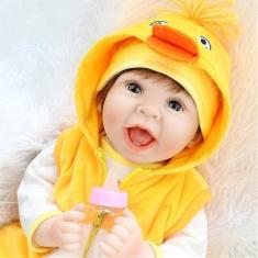 Imagem de Bonecas Reborn Baby Dolls 22 Inch Realistic nascido Reallike Soft Silicone Baby Dolls Weighted Reborn Girl