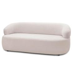 Imagem de Sofá 2 Lugares Living Orgânico Sala De Estar 140cm Conka F05 Veludo Bege Mpozenato