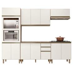 Imagem de Armário de Cozinha 5 Peças Com Tampo Jany N03 Carvalho/Off - Mpozenato