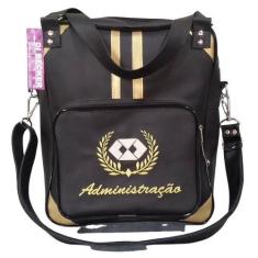 Imagem de Bolsa Feminina Preta Personalizada Administração - Di Becker Bolsas