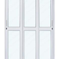 Imagem de Porta de Correr de Aço 215x200cm 3 Folhas Moveis Ideal Crv Esquadrias Branco