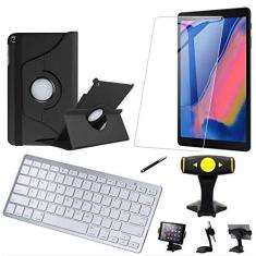 Imagem de Capa Giratória Samsung Tab A 8" T290/T295 + Película + Teclado +Suporte Mesa +Caneta