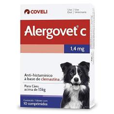 Imagem de Alergovet C 1,4mg - Anti-histamínico a base de Clemastina para Cães acima de 15 kg (20 comprimidos) - Coveli
