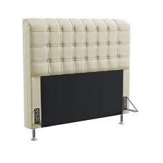 Imagem de Cabeceira Estofada Para Cama Box Dama 160 Para Cama Queen Sued Bege Aradecor