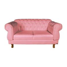 Imagem de Sofá Chesterfield Elisabeth 2 Lugares 1.50M Suede Rosa/ Decoração, Sal