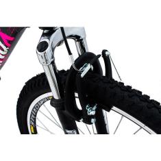 Imagem de Bicicleta Vikingx Freeride Aro 26 V-Brake 21 Velocidades Cambios Shimano Preto/Rosa 