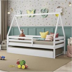 Imagem de Bicama Solteiro Infantil Prime com Telhado vi e Grade de Proteção iv Casatema