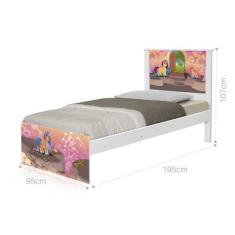 Imagem de Cama Solteiro Adesivada Unicórnios Mágicos - CasaH