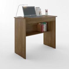 Imagem de Escrivaninha Mesa de Computador com 1 Gaveta e Prateleira para Quarto ou Escritório Estudo Notebook(Canela)