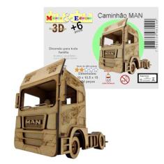 Imagem de Brinquedo Quebra Cabeça 3D Caminhão MAN Mdf