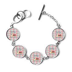 Imagem de DIYthinker Pulseira de corrente quadrada vermelha e azul Camel Bird Castle