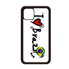 Imagem de I Love Brazil Word Flag Love Heart Illustration para iPhone 11 Pro Max Capa para Apple Mobile Case Shell