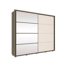 Imagem de Guarda Roupas 2 Portas De Correr Cavic De Correr E 6 Gavetas C Espelho Duna Off White Henn