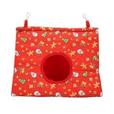 Imagem de Casa de pássaros, abrigo de cabana de pássaros para gaiola, cama grossa para descansar, esconder brincando de dormir