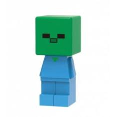 Imagem de Boneco Minifigure Blocos De Montar Minecraft Baby Zombie - Mega Block