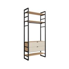 Imagem de Guarda-Roupa Closet Modulado Industrial Philly 2 GV Cedro e Off White 101 cm