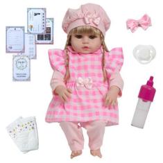 Imagem de Boneca Reborn Princesa Valentina Com Itens Pode Molhar - Cegonha Rebor
