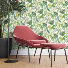 Imagem de Papel De Parede Adesivo Folhas Tropicais N07071 0,58X3,00M