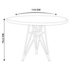 Imagem de Mesa Sala de Jantar Cozinha Monary Redonda 110cm - Gran Belo