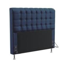 Imagem de Cabeceira Estofada Decorativa Para Cama Box Dama 195 Para Cama King Suede  Marinho Aradecor
