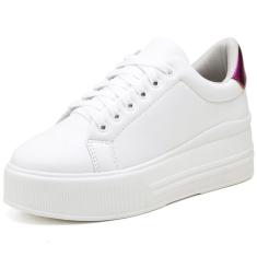 Imagem de Tênis Feminino Flat Form Casual Confortável Liso Cadarço-Feminino