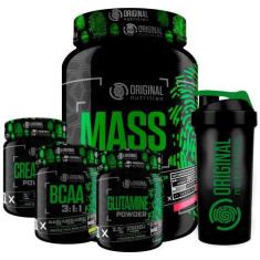 Imagem de Kit Suplemento Hipercalórico Mass Gainer 1800G + Bcaa 300G + Creatina