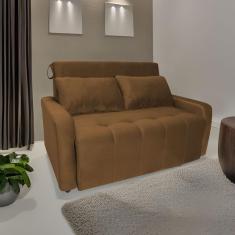 Imagem de Sofá Cama Para Sala De Estar Amora New Veludo Matrix - Cobr Cobre
