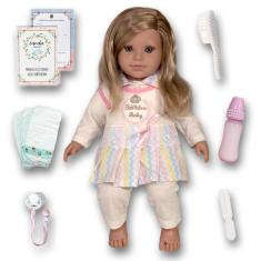 Imagem de Boneca Estilo Baby Alive Reborn Real Grande Corpo em Pano