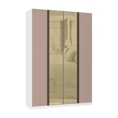 Imagem de Guarda Roupa 4 Portas 159,2 Cm Bronze Branco Ff Com Connect