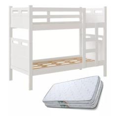 Imagem de Beliche Jaspe Duas Camas Com Colchões D20 Premium Branco - Barreto