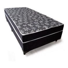 Imagem de Cama Box Solteiro Conjugado Espuma Ortopédica  Preto - Fábrica De Tudo