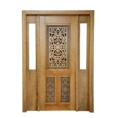 Imagem de Portal Madeira Maci a Vitr  Duplo Lima Entalhada Completa 153