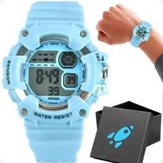 Imagem de Relógio Digital Infantil Pulseira Silicone Ajustável + Caixa - Orizom
