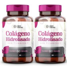 Imagem de Colágeno Hidrolisado C/ Vitamina C - 60 Cáps Kit Com 2 Potes - Lider V