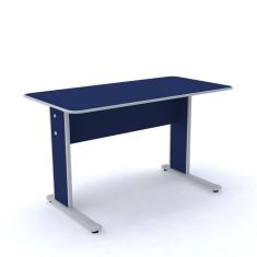 Imagem de Mesa P/ Escritório 121X61 Pandin Maxxi -Azul/Cinza