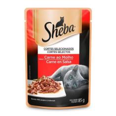 Imagem de Ração Úmida Para Gatos Sheba Adulto Sabor Carne Ao Molho Em Sachê 85G