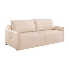 Imagem de Sofá 4 Lugares Retrátil Urban Linho Bege Claro 260 cm