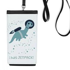 Imagem de Carteira para celular com bolso preto para pendurar no universo e alienígena Spacewalk